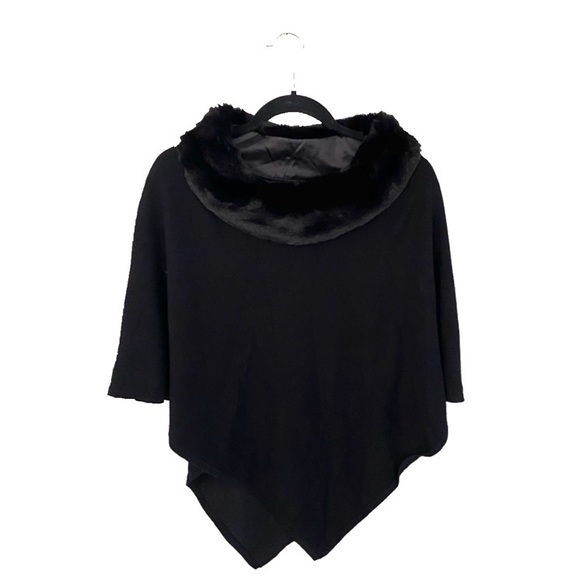 Alfani Jackets & Blazers - Alfani ✦ Vegan Fur Collar Cashmere? Cape ✦